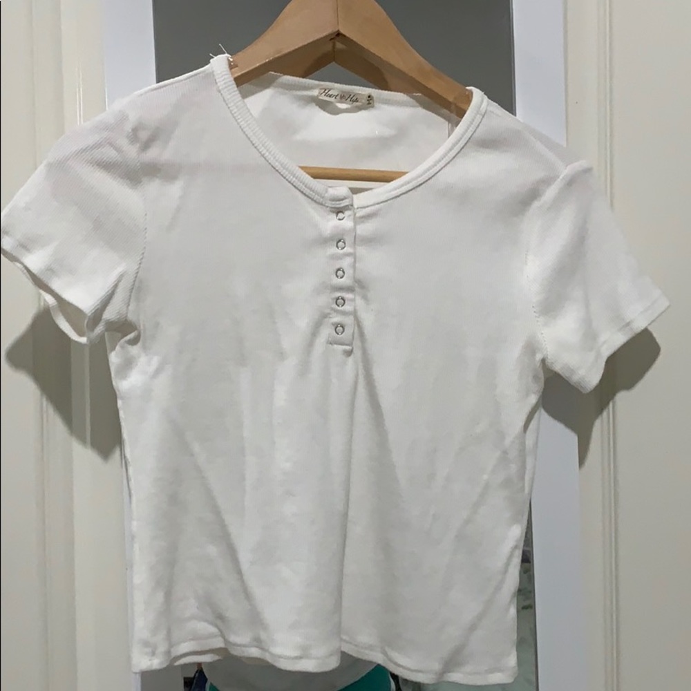 white crop top
